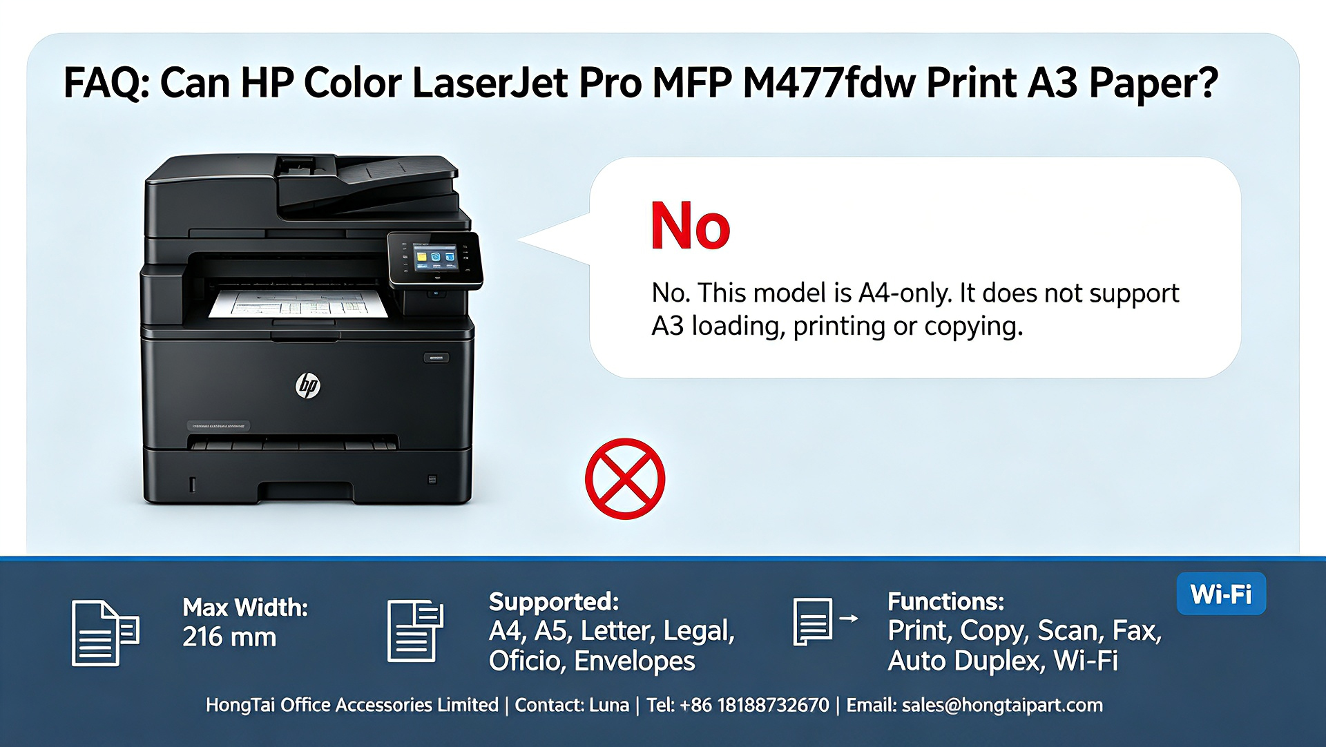 Jüngste Firmenblogs über HP Color LaserJet Pro MFP M477fdw A3 Printing: Does M477fdw Support A3 Paper Size