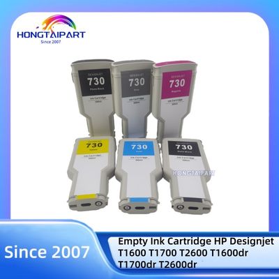 kaufen 300ML Empty Ink Cartridge 730 P2V71A-MK P2V73A-PK P2V68A-C P2V70A-Y P2V69A-M P2V72A-G for HP Designjet T1600 T1700 T2600 T1600dr T1700dr T2600dr on-line-Fertigung