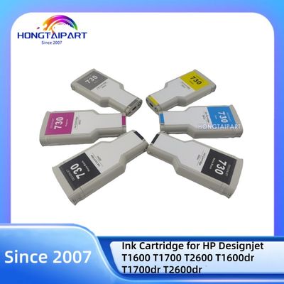 kaufen 300ML Ink Cartridge 730 P2V71A-MK P2V73A-PK P2V68A-C P2V70A-Y P2V69A-M P2V72A-G for HP Designjet T1600 T1700 T2600 T1600dr T1700dr T2600dr on-line-Fertigung