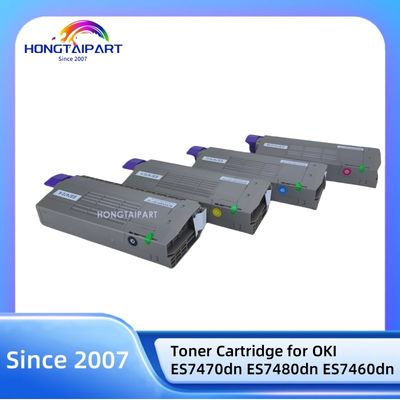 Kompatible Farbtonerkartusche CMYK 45396213 45396214 45396215 45396216 Für OKI ES7470 ES7480 ES7460 Drucker-Toner-Kit